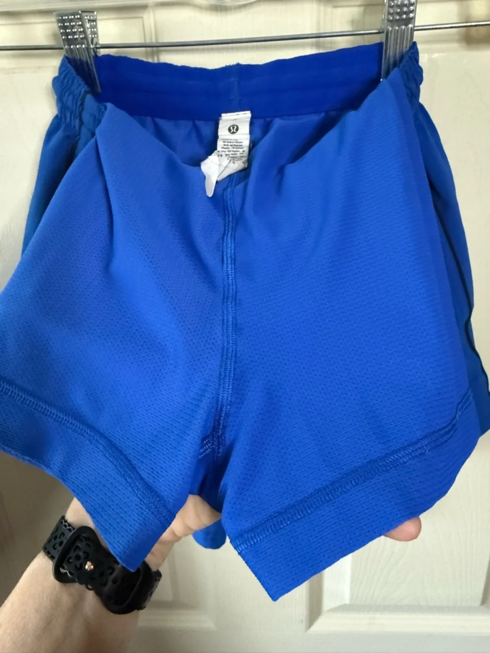Lululemon Blue Drawstring High-Rise Relaxed Athletic Shorts Sz 0 Long Liner